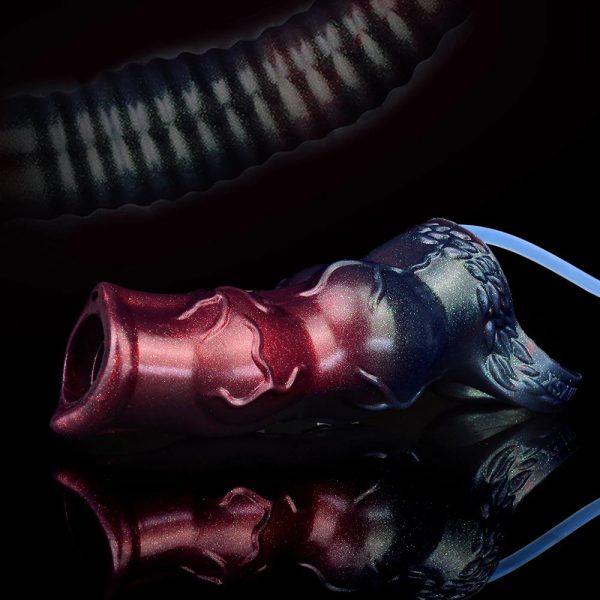 Dark Warrior Animal Hollow Water Spray Penis Sleeve  Realistic Male Sex Toys - Image 5
