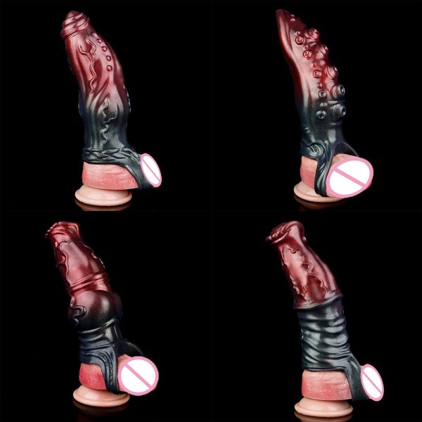 Extra Large Cock Sleeve Dildo Girth Extension Sheath With Anti Detachment Ring - Image 2