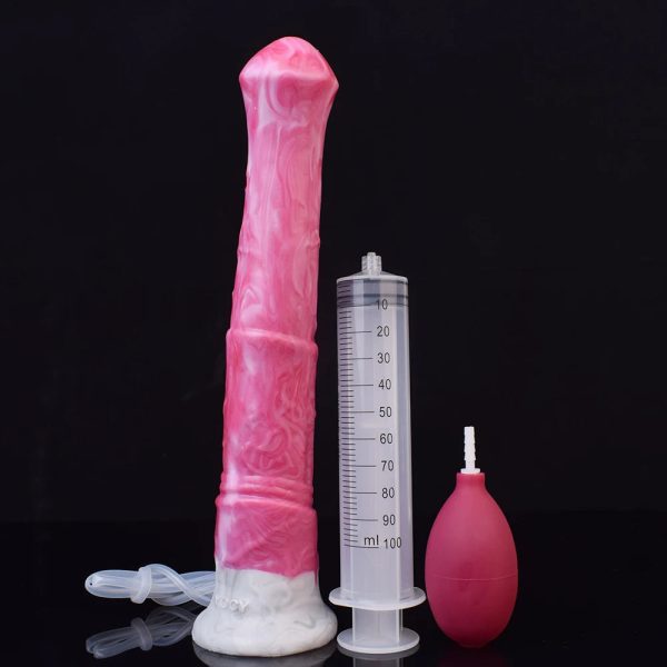 Long Horse Ejaculation Fantasy Dildo Gray Meat Color Animal Vaginal - Image 17