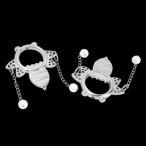 Nipple Clamps with Adjustable Leather Straps Fetish Bondage Adult Kinky Sex Toys - Image 2