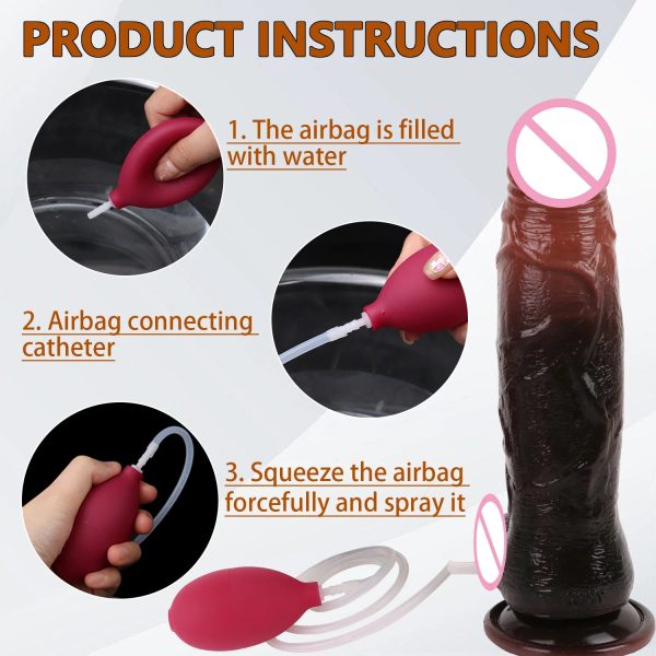 Black Silicone Dildo with Strong Suction Cup for Men Women - Image 5