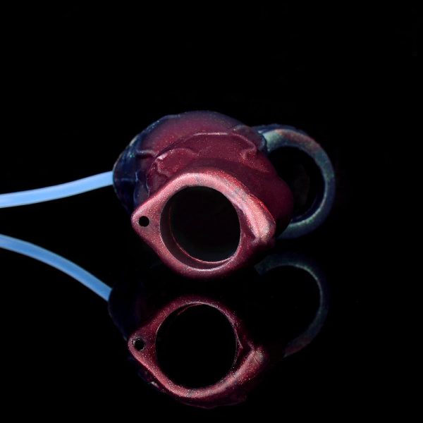 Dark Soft Silicone Extender Animal Hollow Water Spray Penis - Image 3