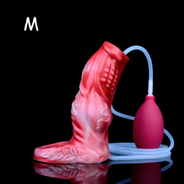 Fantasy Monster Penis Sleeve Soft Silicone Sex Toys Sheath  Hollow Water Spray Dildo - Image 13
