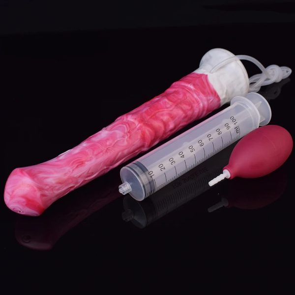 Long Horse Ejaculation Fantasy Dildo Gray Meat Color Animal Vaginal - Image 6