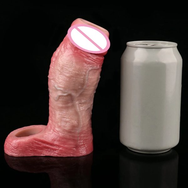 Male MasturbationOpen-ended Realistic Penis Sleeve With Anti Detachment Ring - Image 4