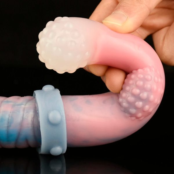 Long Anal Plug Silicone Double Ended Realistic Soft Dildos Women Men - Image 2