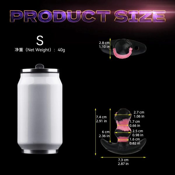 Three Sizes of Liquid Silicone Anal Plugs with Tail and Vibrator Wearable - Image 7