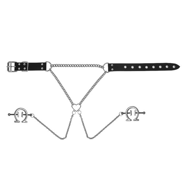 Bondaged Restraints Nipple Ring with Nipple Chain Noose Body Non Piercing Necklaces - Image 8