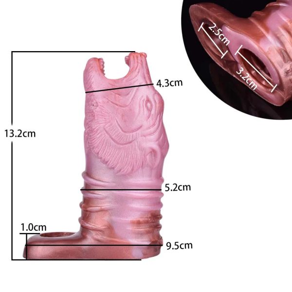 Soft Silicone Fantasy Tiger Penis Condom Male Penis - Image 8