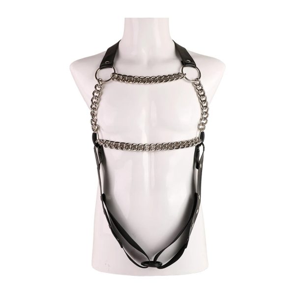 Men's Leather Corset Adjustable Waist Cincher Gothic Fetish Body Shaper Restraint Belt - Image 2