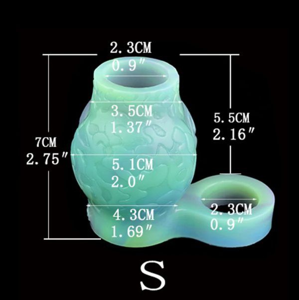 Fantasy Penis Sleeve With Testicle Ring Thickening and Lasting Penis Sheath - Image 13