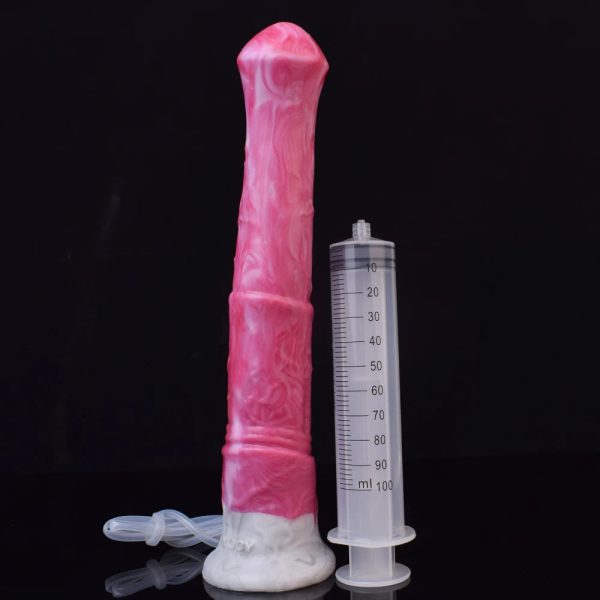 Long Horse Ejaculation Fantasy Dildo Gray Meat Color Animal Vaginal - Image 16