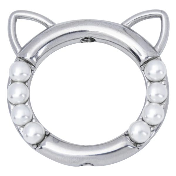 Nipple Clips Chest Jewelry Featuring Dual Cat Ears Customizable Leather Alloy Pearl or Choker - Image 5