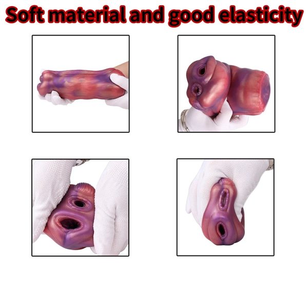 New Dual Channel Masturbator For Men Soft Silicone Sex Toys - Image 5