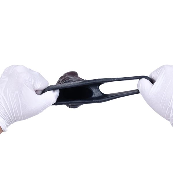 Black Tentacle Penis Sleeve Extender Enlarger Silicone Cock Sleeves Stretcher - Image 5