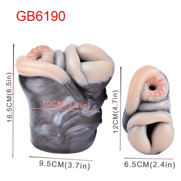 Animal Zebra Masturbation Cup Dual Channel Silicone Masturbator Realistic Vaginal - Image 8