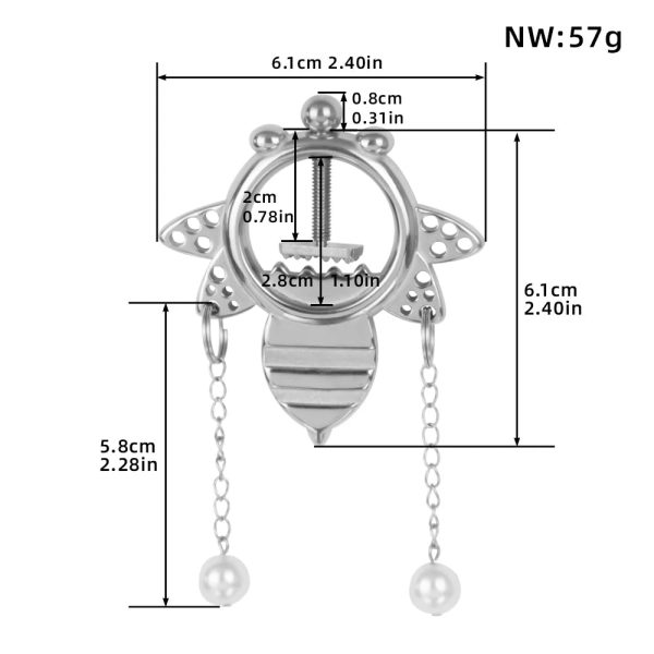 Bee Tentacles Nipple Clip with Nipple Chain Noose Adjustable Breast Stimulator - Image 6