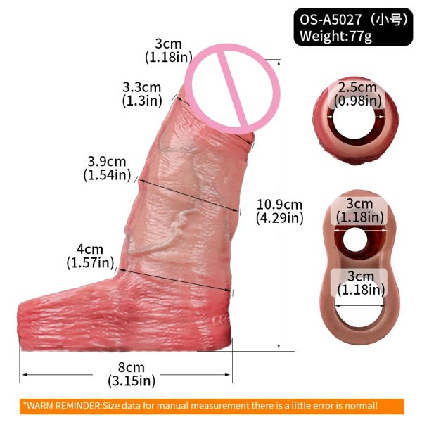 Realistic Penis Sleeve Open Design G-spot Stimulation Cock Sleeve Dildo - Image 8