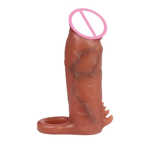 with Cock Ring Penis Extender Male Sex Toy Reusable Penis Sleeve Ultra-Soft Penis - Image 7