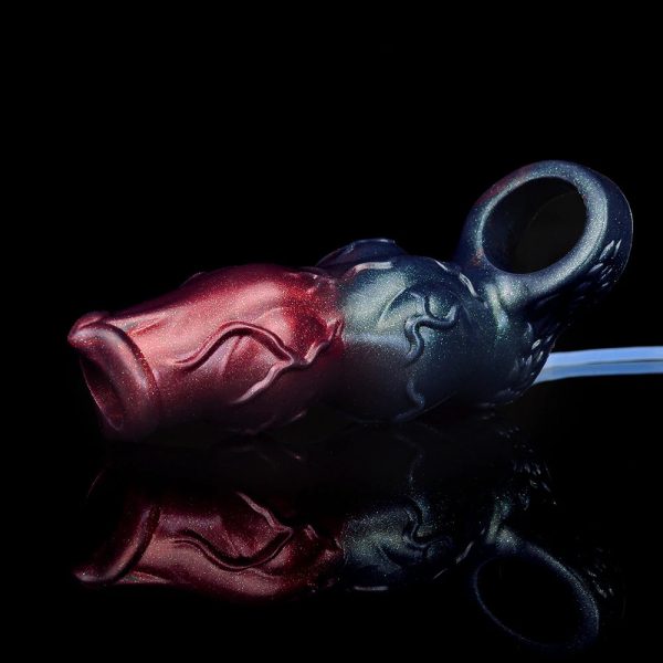 Dark Warrior Animal Hollow Water Spray Penis Sleeve  Realistic Male Sex Toys - Image 2