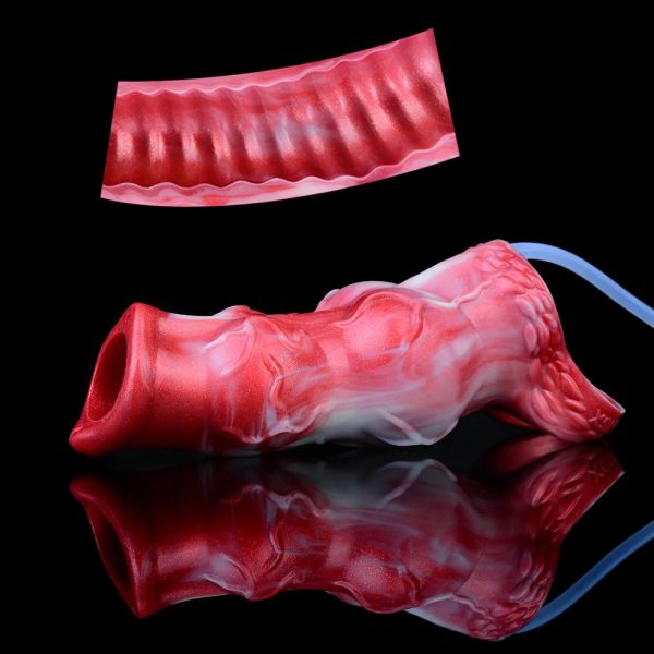 Animal Hollow Water Spray Penis Sleeve  Realistic Male Sex Toys - Image 5