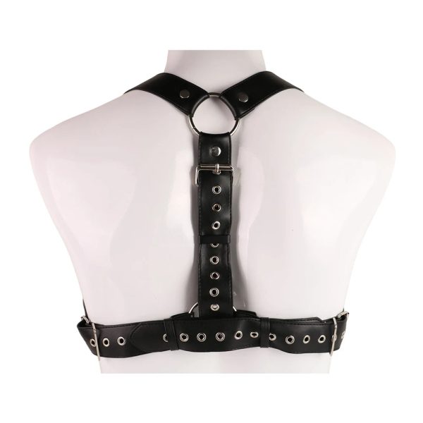 Men's Leather Corset Adjustable Waist Cincher Gothic Fetish Body Shaper Restraint Belt - Image 5