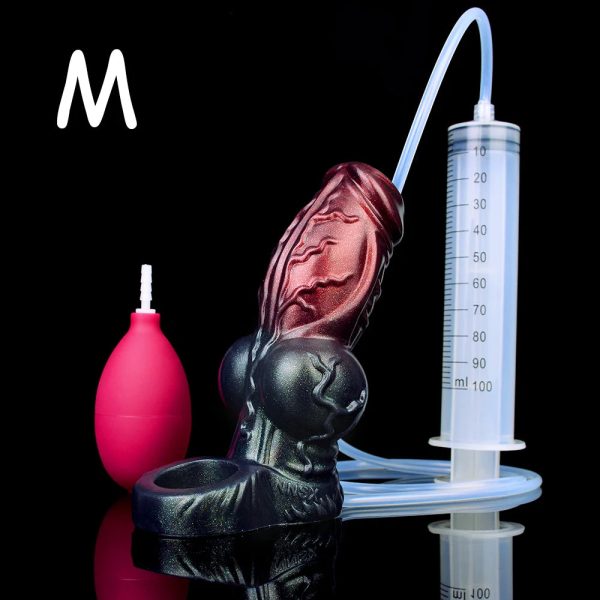 Dark Warrior Hollow Water Spray Penis Sleeve  Reusable Delay Ejaculation - Image 14