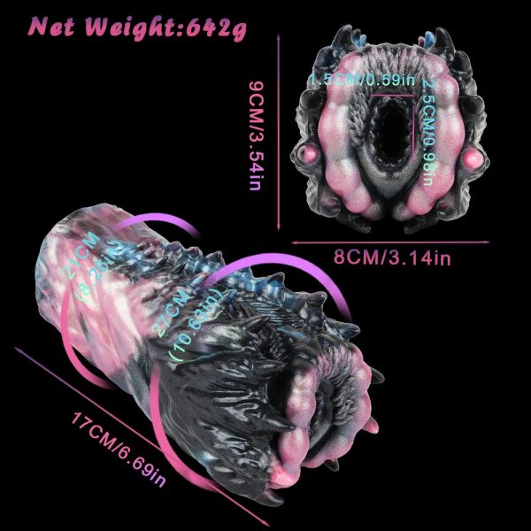 Male Penis Exerciser, Fantasy Alien Male Masturbator Cup 3D Texture - Image 6