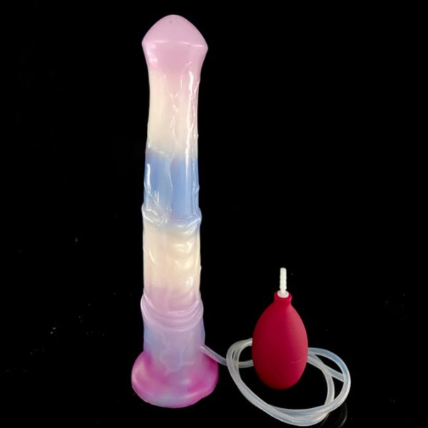 Long Horse Ejaculation Fantasy Dildo Gray Meat Color Animal Vaginal - Image 18