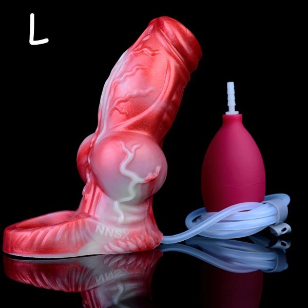 Silicone Hollow Water Spray Penis Sleeve  Reusable Penis Enlarger Rings Delay Ejaculation - Image 9