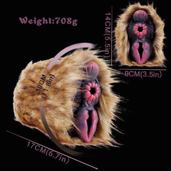 Ninny Male Masturbator Adult Sex Toys for Men with Artificial Animal Fur Realistic Vagina - Image 5