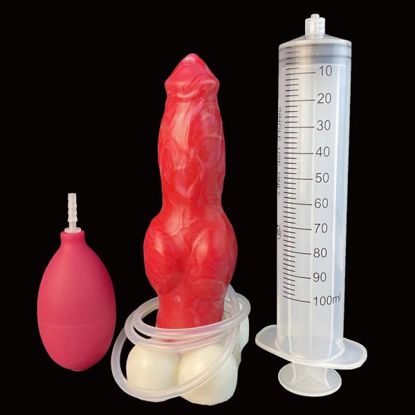 Big Knot Dog Dildo with Powerful Sucker Realistic Silicone Ejaculation - Image 5