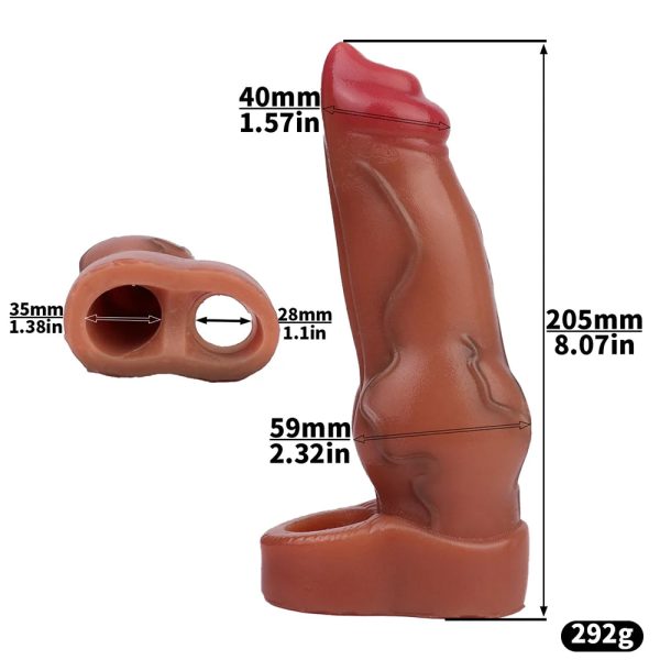 Penis Sleeve Extender Enlarger Silicone Cock Sleeves Reusable Ultra - Image 6