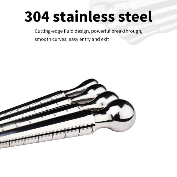 4 Sizes of Horse Eye Stick Male Prostate Pleasure Stainless Steel - Image 3