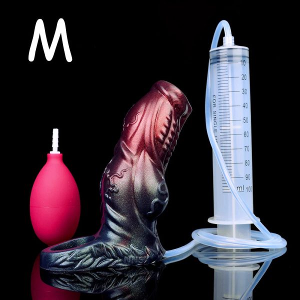 Dark Fantasy Monster Hollow Water Spray Penis Sleeve Soft Silicone Sex Toys - Image 14