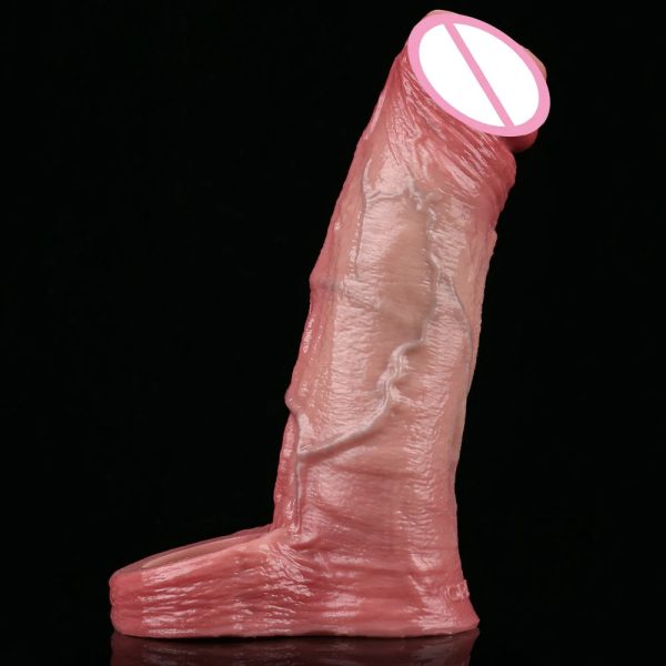 Realistic Penis Sleeve G-spot Stimulator Soft Silicone Dildo Sleeve Delayed - Image 5