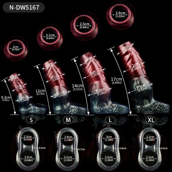Big Knot Penis Sheath Silicone Masturbation Dog Dildo - Image 5