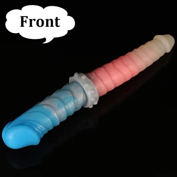 Super Long Double Head Horse Dick Huge Kont Dildo Soft Liquid Silicone Anal Plug - Image 14
