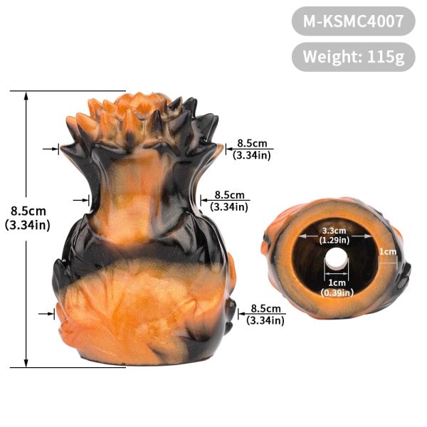 Orchid Sex Gag Silicone Mouth Plug Leather Belt - Image 6