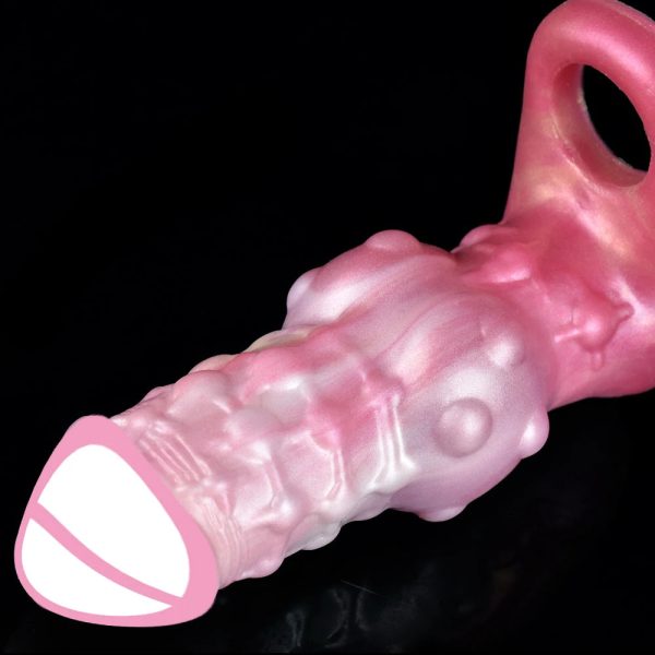 Penis Sleeve With Testicle Ring Stimulation Men Adult Sex Toys - Image 6