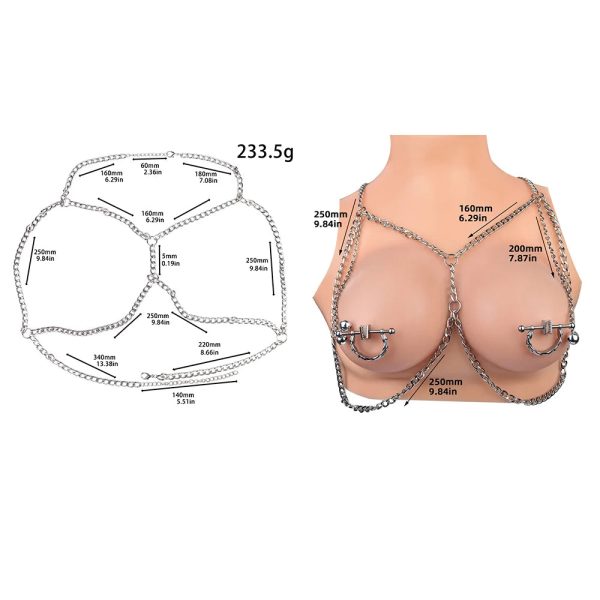Adjustable Nipple Clips Chain with Vine Non Piercing Breast Nipple Clamps - Image 6