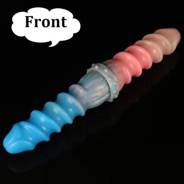 Super Long Double Head Horse Dick Huge Kont Dildo Soft Liquid Silicone Anal Plug - Image 11