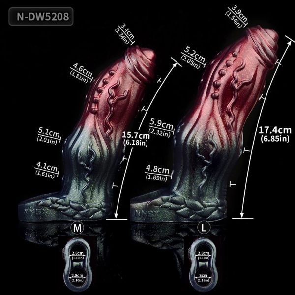 Black Fantasy Monster Penis Sleeve Soft Silicone Sex Toys - Image 6