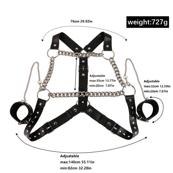 Men's Premium Corset Belt Adjustable Waist Cincher for Body Shaping Gothic Restraint Belt - Image 6