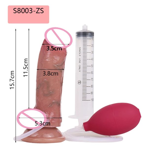 Skin Color Artificial Penis With Spray Function Women Sex Toy - Image 6