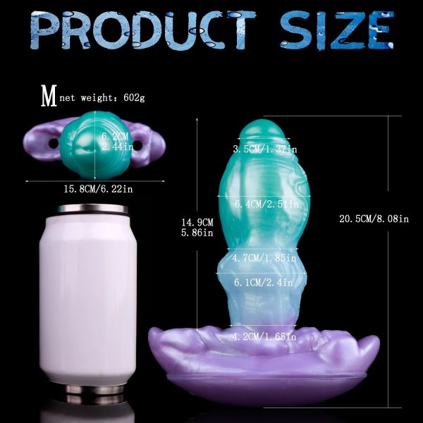 Fantasy Butt Plug Fetish Giant Design Simulated Penis 3D Textured Butt Plug - Image 15