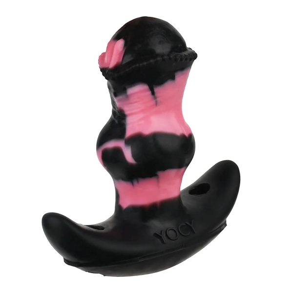 Three Sizes of Liquid Silicone Anal Plugs with Tail and Vibrator Wearable - Image 3