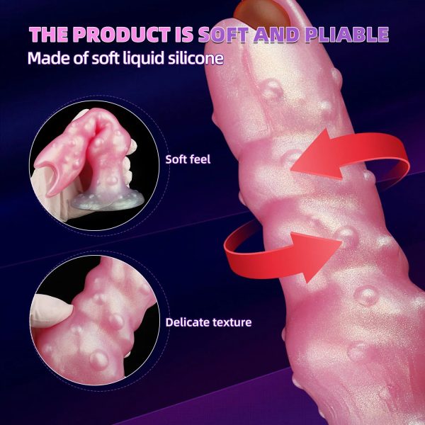 Pink Soft Silicone Made Fantasy Ovipositor Dildo Anal Plug - Image 4