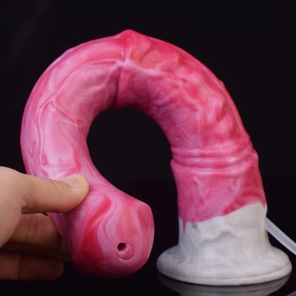 Long Horse Ejaculation Fantasy Dildo Gray Meat Color Animal Vaginal - Image 5