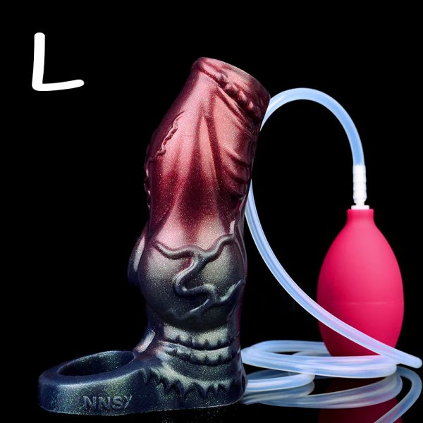 Dark Warrior Animal Hollow Water Spray Penis Sleeve  Realistic Male Sex Toys - Image 9